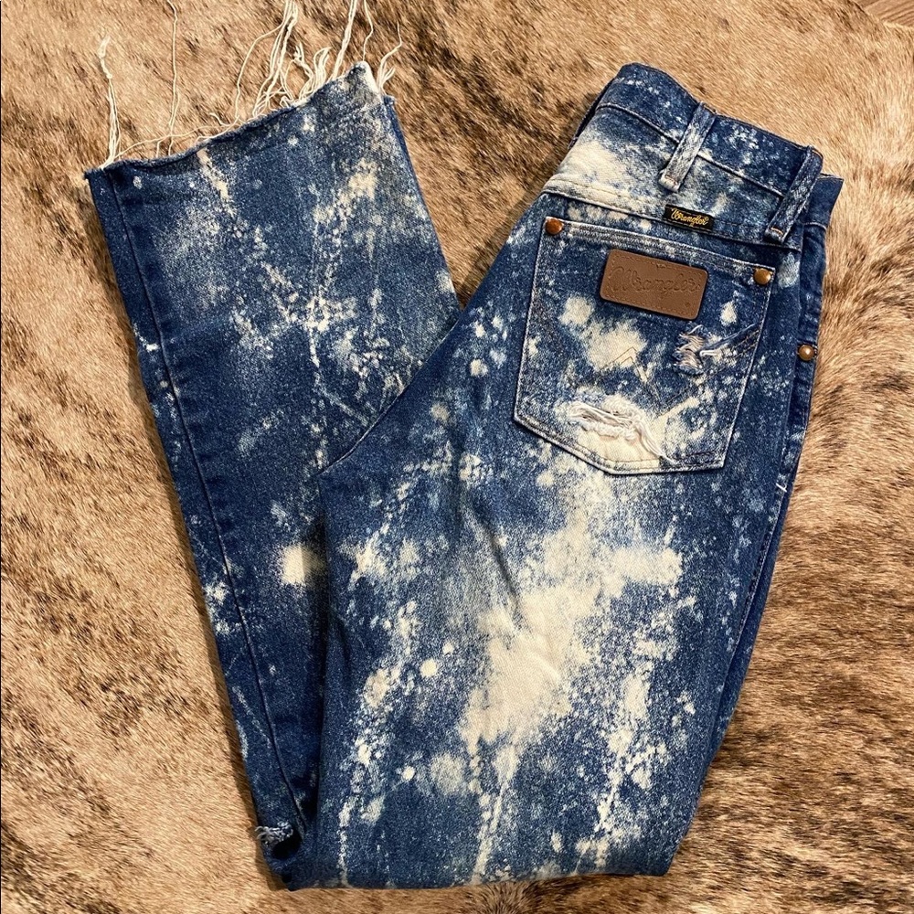 Custom Bleached and Distressed Wranglers